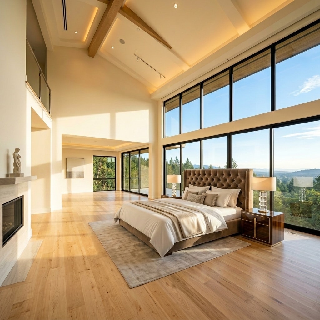 AI-staged bedroom